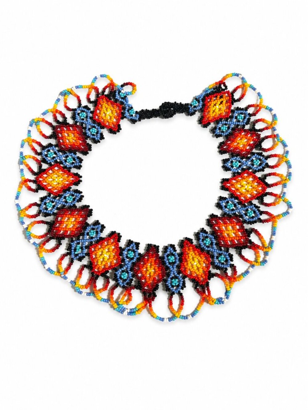 New Handmade Indigenous Beaded Statement Necklace